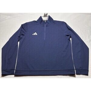 Adidas Men’s Elevated 1/4 Zip Pullover Size Medium Navy Blue Golf NWT New